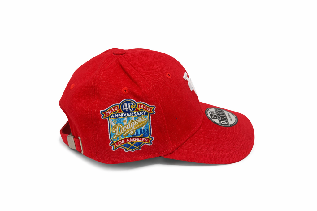 Red Los Angeles Dodgers 40th Anniversary Adjustable Hat